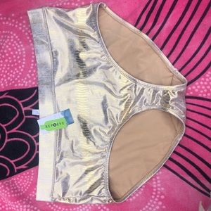 NWT Lane Bryant Gold Foil Bikini Bottoms Size 18